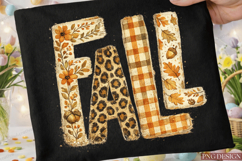 Fall Typography PNG | Floral Leopard Plaid Autumn Letters Product Image 4