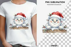 Christmas peeking character png design for T-shirts Product Image 4