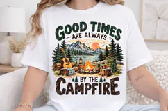 Life Is Better By The Campfire PNG, Retro Mountain Camping C Product Image 4