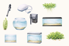 Aquarium Clipart Set, Watercolor Fish Product Image 4