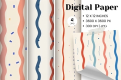 Abstract Wave Digital Paper Background Wallpaper Wallart_67 Product Image 1