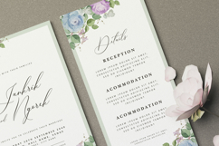 beautiful wedding card invitation set with roses flower Product Image 4