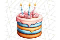 Pastel Sweet Treats Clipart, Ice Cream, Cakes, Donuts Png Product Image 4