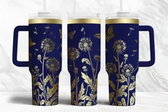 40oz Tumbler laser svg Dandelions wrap | Flowers wrap Product Image 1