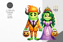 Halloween clipart, Monster clipart, Autumn clipart Product Image 1