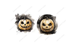 Halloween Pumpkin Clipart, Creepy Halloween Clipart Product Image 4