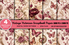 Victorian Scrapbook Paper JPG Product Image 1