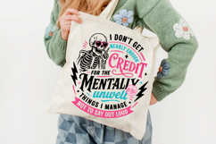 Sarcastic Mental Health Skeleton PNG, Funny Anxiety Humor Product Image 4
