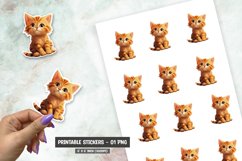 Cute cat sticker, funny cat sticker png Product Image 1