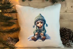 Cozy Christmas Knitting Clipart, Christmas PNG Product Image 4