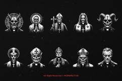 10 Bundle Dark Art Priest Devil Demon Cross Heretic Skull Product Image 6