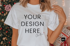 White Christmas Shirt Mockup Product Image 1