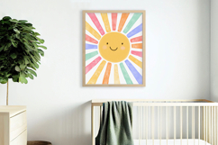 Watercolor Sun Wall Art Print Product Image 4