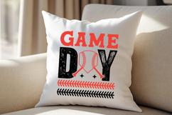 Baseball Game Day Distressed SVG T-Shirt Design Product Image 4