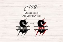 Claw Scratch Monogram SVG Alphabet - A to Z Split Letter Product Image 4