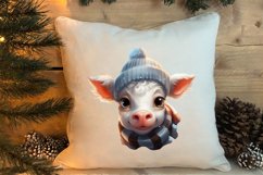 Christmas Farm Animal Peeking Clipart Sublimation Product Image 4