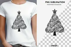 Christmas tree silhouette png design for T-shirts Product Image 4
