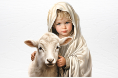 Christmas Baby Jesus Watercolor Clipart PNG Product Image 4