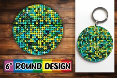 Vibrant Glitter Pattern Round Design Product Image 1