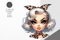Woman clipart, Retro clipart, Cute clipart, Product Image 1