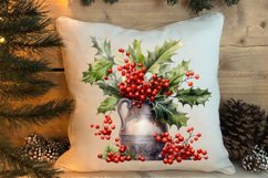 Winter Christmas Greenery Clipart, Christmas Greenery Clipar Product Image 4