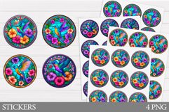 Hummingbird Sticker Design. Bird Stickers Printable Product Image 1