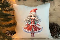 Christmas Little Girl Clipart Sublimation, Christmas PNG Product Image 4