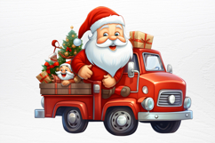 Christmas Truck Sublimation Clipart PNG Product Image 4
