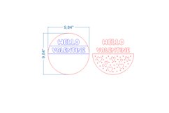 Hello Valentine SVG laser cut files for Glowforge Product Image 4