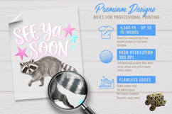 See Ya Soon Raccoon PNG, Girly Boutique Trash Panda Product Image 5