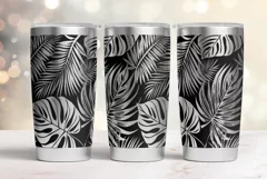 20oz Tumbler laser svg wrap|Monstera Tropic Palm Leaves Product Image 1