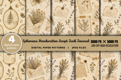 Ephemera Handwritten Script Junk Journal JPG Product Image 1