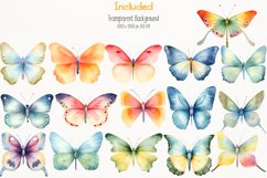 butterfly animals Watercolor 64 Cliparts Collection Product Image 4