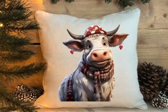 Cute Cow for Christmas Clipart Sublimation, Christmas PNG Product Image 4