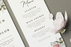 wedding card invitation set with peonies flower partition Product Image 4