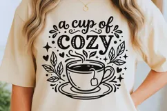 A Cup Of Cozy Svg, Tea Lover Svg, Tea Time Svg, Tea Cup Svg. Product Image 5