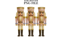 Oil painted Christmas nutcrackers png design for T-shirts Product Image 1