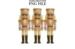 Oil painted Christmas nutcrackers png design for T-shirts Product Image 1