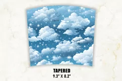 Snowy Clouds Tumbler Wrap | Winter Tumbler Wrap Product Image 4