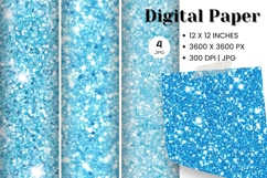 Blue glitter Background Wallpaper Sparkles Digital Paper_50 Product Image 1