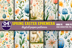 Spring Easter Digital Paper Ephemera PNG Product Image 1