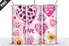 Lovely Hearts Tumbler Design | Valentine's Day Tumbler Wrap Product Image 5