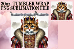 Whimsical views 20oz tumbler wrap, Royal Cat Product Image 1
