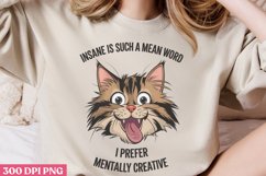 Insane Is Soch A Mean Word PNG, Funny animal Jokes Sublimati Product Image 1