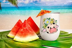 sublimation funny cow, summer cow, summer png, cow with dais Product Image 4