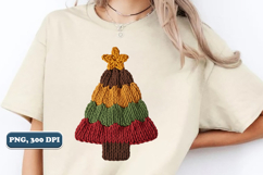 Crochet Yarn Christmas Tree PNG, Christmas tree PNG Product Image 1