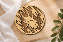 Horn Beetle Lasercut Decoration SVG Product Image 1
