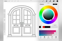 100 Procreate Doors Stamp Brushes Product Image 6