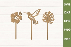 Plant Stakes Decoration |Garden Topper Laser cut SVG, Cricut Product Image 2