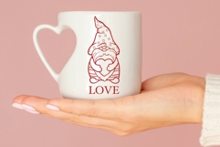 Valentines Gnome Outline SVG PNG Product Image 5